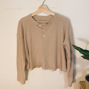 The Henley Waffle Tee - Everlane size S